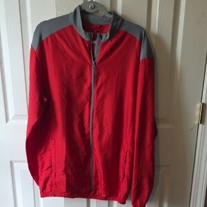 adidas Red and Gray Windbreaker for Men